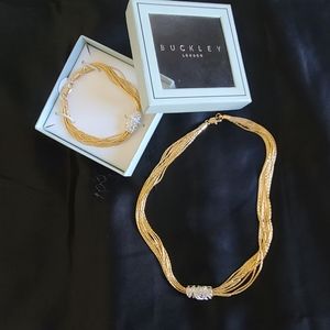 Buckley london Gold Silk Strand set